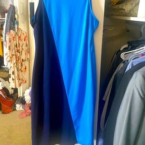 Project Runway Two-Toned-Blue mini dress